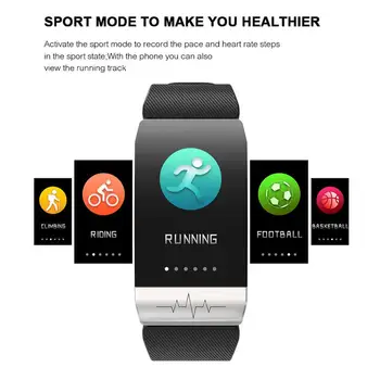 Karstā Pārdošanas! Q1S Fitnesa Tracker EKG PPG Ūdensizturīgs Sirds ritma Monitors Smart Joslā Laika Prognoze Smart Aproce IOS Android