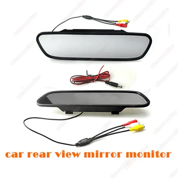 Karstā jauns HD 4.3 collu TFT LCD Automašīnu Atpakaļskata Spogulis Monitors Auto Reverse Monitora Ekrāns 16:9 Krāsa