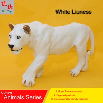 Karstā rotaļlietas:Pastaigas White Lion Lauva Simulācijas modelis, Dzīvniekiem bērniem, rotaļlietas, bērnu izglītības aksesuāri