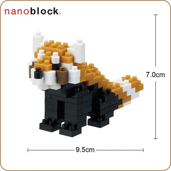 Kawada nanoblock NBC194 Sarkanā Panda attēls celtniecības bloki, funny dzīvnieku rotaļlietas, ķieģeļu [Mini Kolekcija Sērija] 130 gab Vecums 12+ 6446