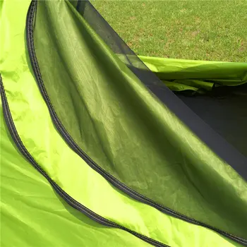 Kempinga telts ģimenei Brīvdabas atpūtas parks stiklšķiedras pārsegs spēj ūdensizturīgs 2 durvis 3 personas telts