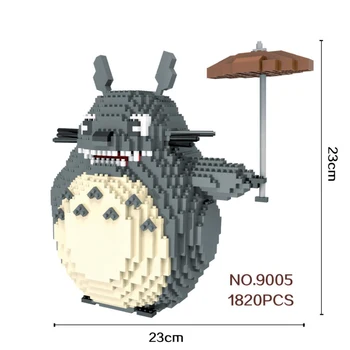 Klasiskās japānas MIYAZAKI Hayao karikatūra skaitļi Totoro mikro dimanta bloku salikt nanobricks rotaļlietas ķieģeļi bērniem dāvanas