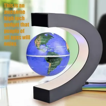 LED Pasaules Kartes Magnētiskā Levitation Peldošās Pasaulē Piederības Elektronisko Antigravity Lampas Jaunums Bumbu Gaismas Dzimšanas dienu Apdare