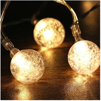LED pasaku gaismas stīgu burbuļbumba akumulatora enerģiju ūdensizturīgs svētku apgaismojums Ziemassvētkos kāzu puse, gaismas string 30698