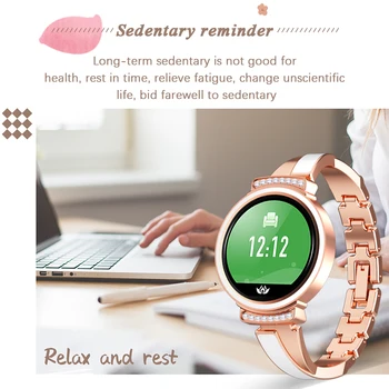 LIGE Jaunā Luksusa Sievietes Smart Skatīties Sirdsdarbības Ātrums, asinsspiediens Informāciju Atgādinājums Sporta Ūdensizturīgs Modes Smart Skatīties Sieviešu+kaste