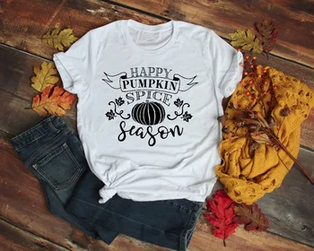 Laimīgs Ķirbju Spice Sezonas Krekls Halovīni ķirbju grafiskais smieklīgi saukli sieviešu modes unisex grunge tumblr tee puse top t krekls