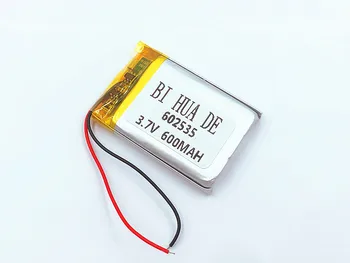 Li-po 1gb Li-polymer MODELIS 602536 602535 550mah 3.7 V litija polimēru baterija, MP3, MP4, GPS savienotājs