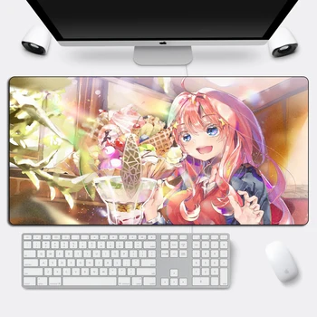 Liels Anime Meitene Piemītošo Quintuplets peles paliktnis Datorspēļu Otaku Kawaii XL Peles Paliktņa Karikatūra 60x30cm Datora Tastatūru Mat