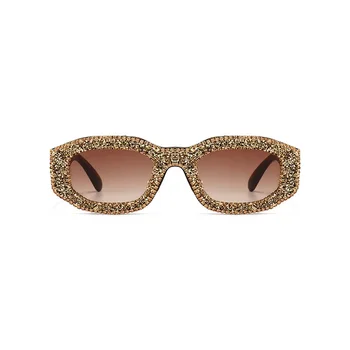 Luksusa Dāmas Dizainers Saulesbrilles Sieviešu Modes Zīmola Saules Brilles Zelta Ovāls Rāmis Stilīgs Toņos UV400 19302