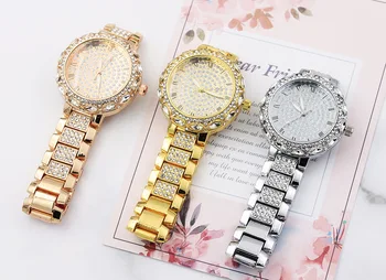 Luksusa Zīmolu Diamond Rose Gold Sieviešu pulkstenis Kvarca rokas pulksteņi Modes Dāmas Rokassprādzi, Pulksteni Skatīties Relogio Feminino 2020. Gadam Pulkstenis 3380