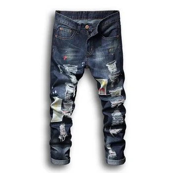 Līdz 2020. gados Jaunu Vīriešu Modes Gadījuma Stiept Slim Jeans Klasiskās Bikses, Džinsa Bikses Vīriešu Džinsi Vīriešiem