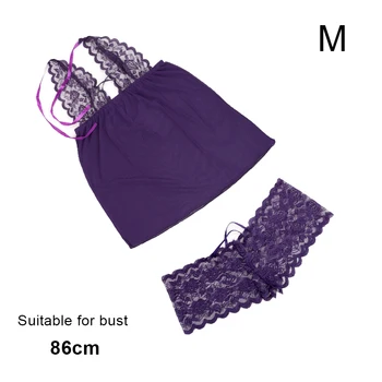 M/L/XL Seksīgā Apakšveļa, Apakšveļas Komplekts Priekšauts + T Bikses Backless Karājas Kakla Seksīgi Tērpi, Mežģīnes Erotiska Seksa Nightdress Sleepwear