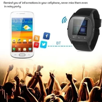 M26 ūdensizturīgs Smartwatch Bluetooth M26 Smart Skatīties Ikdienas ūdensdrošs LED Displeju Android Tālrunis Sync Pedometrs Smart Skatīties