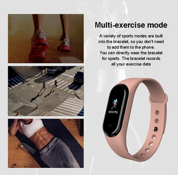 M5 Smart Aproce Band Smartband Ūdensizturīgs asinsspiediens Aproce Sirds ritma Monitors Fitnesa Tracker M5 Smart Skatīties uz Vīriešiem