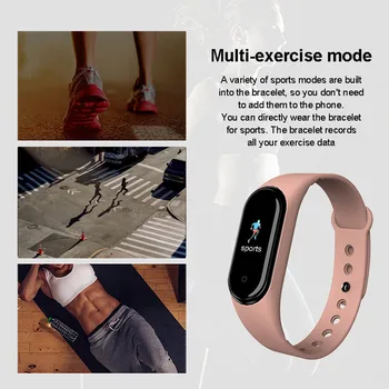M5 Smart Skatīties Fitnesa Tracker Aproce Asinsspiediens Aproce Sirds Ritma Monitors Vīrieši Sievietes Watchband Par Xiaomi Huawei Skatīties