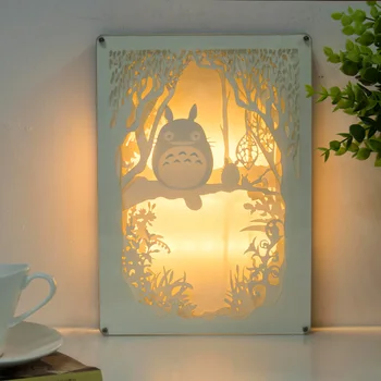 Mans kaimiņš Totoro LED Nakts apgaismojums, dāvanu cosplay kostīms