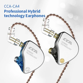 Metāla Hibrīda Tehnoloģiju, CCA CA4 Jo 1DD+1BA Ausu Austiņas MonitorHifi Bass Earbuds, Sporta Trokšņa Slāpēšanas Austiņas Detacable Kabelis 23024
