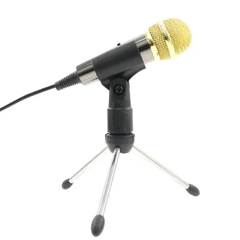 Metāla Jack 3.5 mm Studijā, Profesionāli Rokas Mikrofons Mic, Mobilo Tālruni, Datoru, iPhone, ipad karaoke