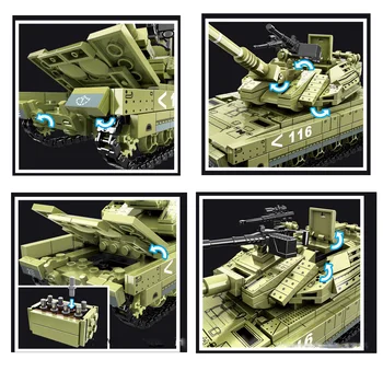 Militārās sērija Izraēla Merkava Galveno Kaujas Tvertne Karavīrs ieroči DIY modeli, Celtniecības Bloki, Ķieģeļi, Rotaļlietas, Dāvanas, 16716