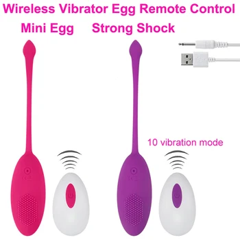 Mini Bezvadu Vibrators Olu Tālvadības Vaginālo Bumbiņu Spēcīgu Triecienu Lekt Olu Tūpļa Klitora Nippel Masāža Seksa Rotaļlietas Sievietēm