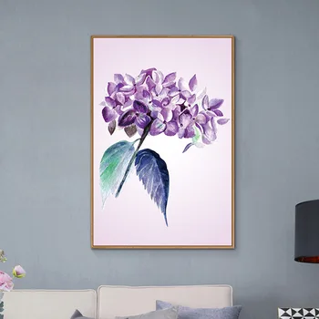 Minimālisma Purple Lavender Plakātu Un Drukas Mūsdienu Nelielu Svaigu Augu Ziedu Audekls Gleznošanai Ziemeļvalstīm Dzīves Telpu Dekorēšana