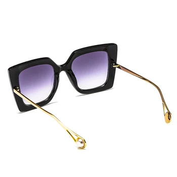 Modes Lielgabarīta Saulesbrilles Sieviešu Vintage Liels Rāmis Slīpuma Saules Brilles Dāmas Laukumā Brilles UV400 Toņos Oculos de sol
