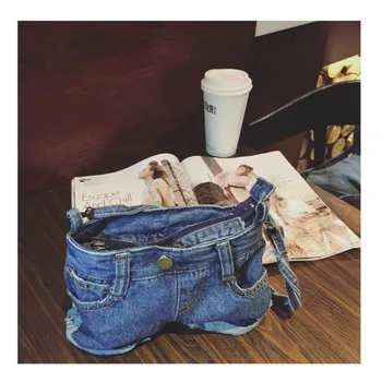 Modes radošo džinsa bikses mini soma cute dāma jaunā sieviešu pleca soma, pa diagonāli soma