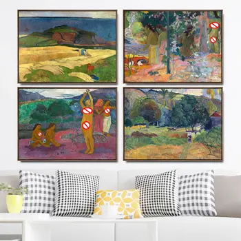 Mājas Dekorēšanas Māksla Sienas, Attēlus No Dzīvo Istabā, Plakātu Druka Kanvas Gleznas Franču Paul Gauguin 6, Eļļas Glezna