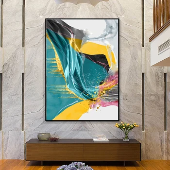 Mūsdienu Abstraktu Krāsu Mākslas Audekls Gleznošanai Cuadros Drukāt Sienas Mākslu, viesistaba, Mājas Dekoru (Bez Rāmja)