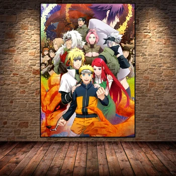 Mūsdienu Mākslas Plakātu Japāņu Anime Naruto Audekls, Eļļas Glezna un Sienas Drukāšana, Plakātu Sienas Mājās Dzīvojamās Istabas Sienas Apdare
