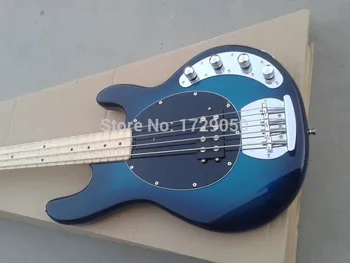 Mūzikas Instrumentu, jaunu mūziku, cilvēks StingRay bass ģitāra zilā krāsā mūzikas vīrietis, 4 stīgas, Bass ģitāra 124019