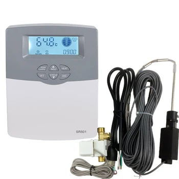 Nav spiediena, saules ūdens sildītāja kontrolieris SR501,110/220V ar ūdens temperatūras un līmeņa sensors elektromagnētiskais vārsts