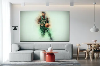 Nba Basketbola Leģenda Kyrie Irving Bostonas Celtics Nba Zvaigzne Lebrons Džeimss Kobe Bryant Mājas Dekors Dzīvojamā Istaba, Sienas Uzlīmes, Plakāti