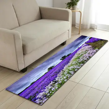 Neslīdoša Virtuves Mat Flaneļa Grīdas Paklājs Paklāju Purple lavender Home Ieejas Doormat Mūsdienu Paklājs Guļamistabā, viesistabā, Tatami Tapete 9118