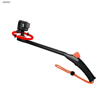 Niršanas Selfie stick 360 grādiem ar Vienu klikšķi Flip Selfie stick Rokas turētājs GoPro Hero 7 6 5 Sjcam Xiaomi YI Action Camera