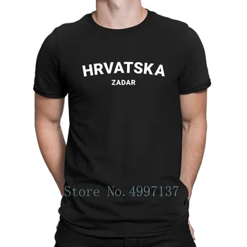 No Horvātijas Ar Mīlestību Hrvatska Zadar T Krekls Trikotāžas Modes Pretgrumbu Modelis Pavasara Bildes Kokvilnas O Kakla Krekls