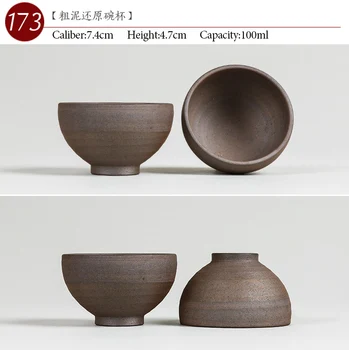 NĒ.173 Ķīnas augstas kvalitātes Keramikas tējas tase 100ml Kung fu tējas set porcelāna Japāņu Stila Roku darbs teacup Nelielu tējas trauks