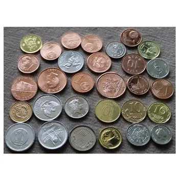 Oriģināls 20 Monētu Kolekcija, kas No Pasaules Izmērs 15-25mm Āzijā, Āfrikā, Amerikā, Eiropā Kolekcionējamus Monētas, Ne-valūtas Monētas