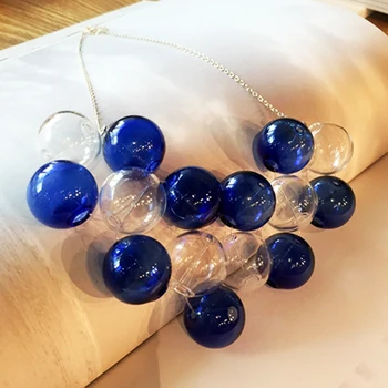 Oriģināls Dizains, Blue Burbuļi Sānslīdi Kaklasaite Kaklarota Sievietēm 