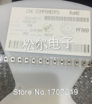 Oriģināls Francija C&K KSR221G LFS SMD tact switch 3 * 6 * 2.5 mm mīksta silikona slēdzis mikro plāksteris 2 pēdas bieži vien atvērt