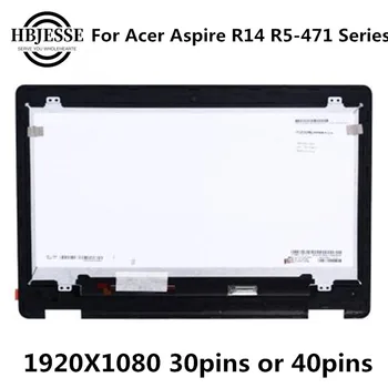 Oriģināls Par Acer Aspire R14 R5-471 R5-471T LCD Montāža Klēpjdatora Ekrāns ar Touch Digitizer ekrāna Touch Panel 1920X1080