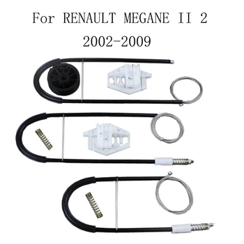 PAR RENAULT MEGANE II 2 2002-2009 Elektroenerģijas Auto stiklu Regulators Logu Pacēlāji Remonta Komplekts Uzstādīt Priekšējā Kreisā