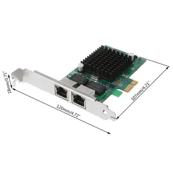 PCI-Express Dual Port 10/100/1000Mbps Gigabit Ethernet Karti Servera Adapteri NIC EXPI9402PT Kontrolieris
