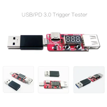 PD ātri uzlādēt izraisīt digitālās strāvas sprieguma mērītājs ammeter coulometer lādētājs mobilo barošanas Veids-c usb detektoru testeris 6677