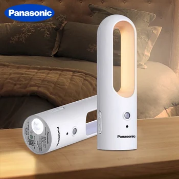 Panasonic Mini LED Lampiņu Sensors Kempings Gaismas USB Lādējamu Magnētisko Adsorbcijas Nakts Gaisma 20764