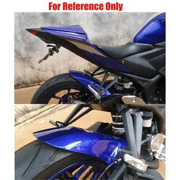 Par. - 2016. gada Yamaha YZF R25 R3 Motocikla Aizmugurējā Spārna, Mudguard Aptecētājs Riepu Riteņu Hugger Aizsargs Zilā Oglekļa