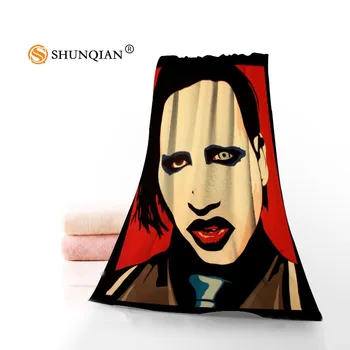 Pasūtījuma Marilyn Manson Dvieļu Apdrukāta Kokvilnas Sejas/Vannas Dvieļi Microfiber Auduma 35X75cm,70X140cm, Duša, Dvieļi