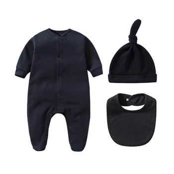 Pasūtījuma Nosaukums Jaundzimušais Zēns, Meitene Drēbes Romper+Cepure+Priekšautiņi Uzstādīt Kokvilnas Jaundzimušā Apģērbu Komplekts Bērnu Duša Puse Pielāgota Bodysuit
