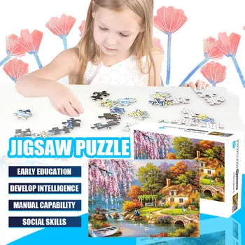 Pieaugušajiem Liela Puzle 1000 Gabals Ainavu Puzzle Spēle, Interesantas Rotaļlietas 16.5x11.7 Collu Saprātīga Izglītības Rotaļlieta #4