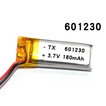 Polimēru litija baterija 3,7 V, 601230 180mah var pielāgot vairumtirdzniecības CE, FCC, ROHS BKAS kvalitātes sertifikāciju